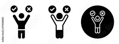Decision Making Icon Collection Glyph & Mixed Style
