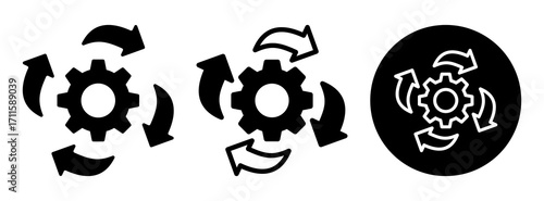 Progress Icon Collection Glyph & Mixed Style