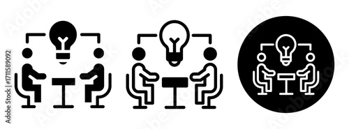 Brainstorming Icon Collection Glyph & Mixed Style