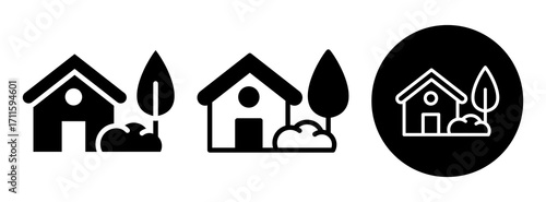 Neighborhood Icon Collection Glyph & Mixed Style