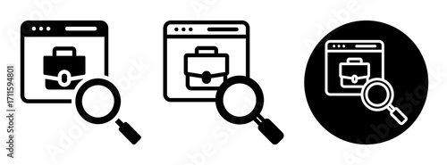 Job Opportunities Icon Collection Glyph & Mixed Style