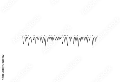 Seamless horizontal icicle pattern - stock vector