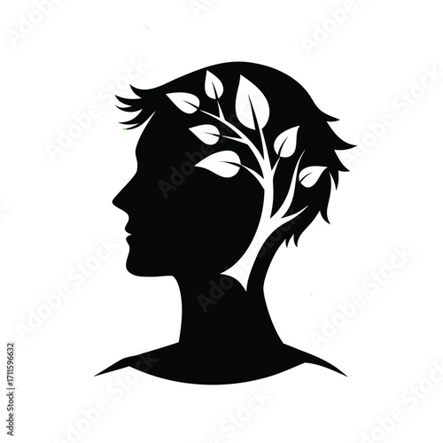 woman and girl silhouette illustration