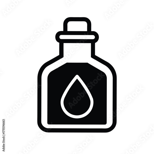 bottle of oil and perfume vector illustration