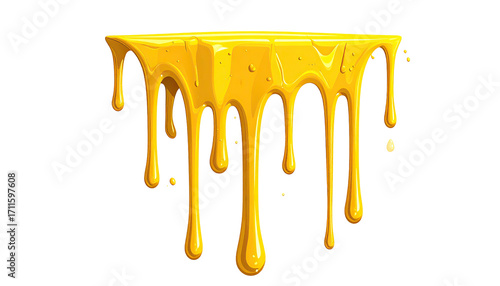 Dripping golden liquid, abstract design