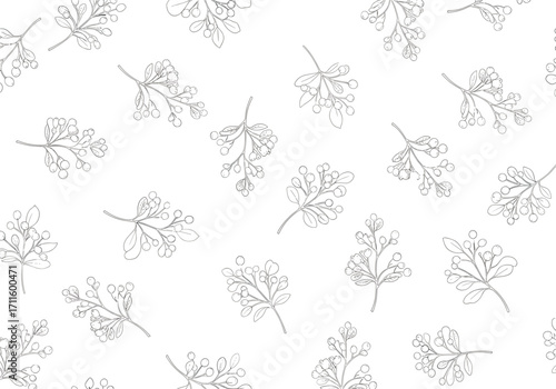 A delicate pattern of scattered autumn leaves in grayscale.