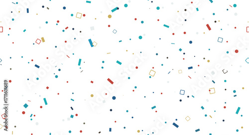 Festive Confetti Celebration - A Burst of Joyful Shapes and Colors.
