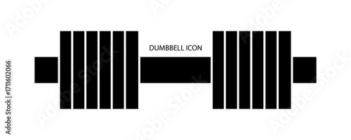 Dumbbells vector icon. Strength exercise symbol, dum bbell pictogram for sport