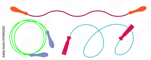 Skipping rope icon. Jump rope sport symbol