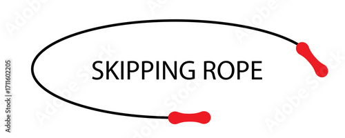 Skipping rope icon. Jump rope sport symbol