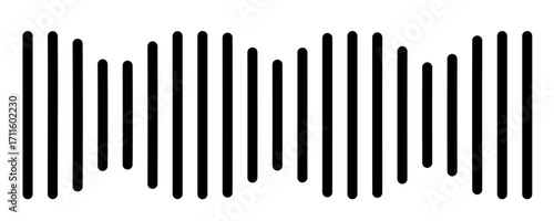 Sound wave vector icon. Audio symbol, simple soundwave form or radio equalizer