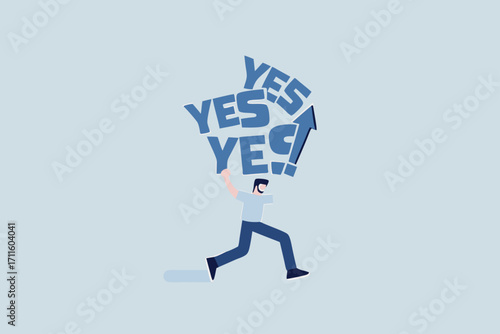 Stop always saying yes, hard working businessman who carried the heavy burden of saying yes, agreed to help with other colleagues