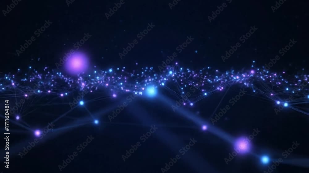 custom made wallpaper toronto digitalAbstract glowing network of interconnected nodes and lines on a dark futuristic background