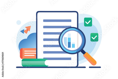 Exploring data analysis with charts and graphs in a colorful digital workspace