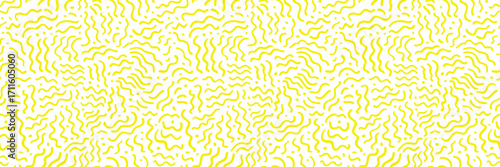 Abstract ramen noodle vector seamless pattern. Italian pasta background. Simple Asian ramen banner. Macaroni, spaghetti, macaroni or instant noodles bg. Fun modern funky cooking design for print, web