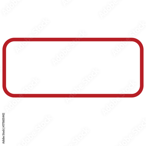 Red rounded rectangle frame with white center, soft geometric border ideal for design or UI elements.