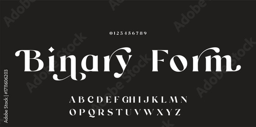 Elegant font alphabet logo. Typography Beauty fashion luxury classic letters serif fonts decorative wedding vintage retro logos. vector illustration.