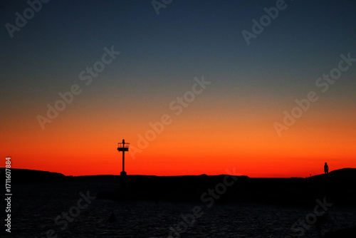sunset, sky, sun, landscape, sunrise, silhouette, energy, clouds, cross, tower, nature, orange, light, power, evening, cloud, city, red, electricity, night