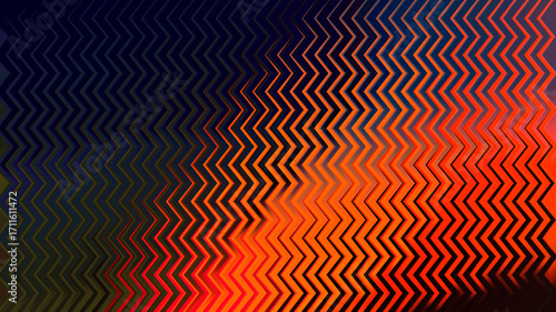 Abstract zigzag pattern with vibrant orange and dark blue hues creating a dynamic and modern background
