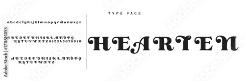 Elegant Font Uppercase Lowercase and Number. Classic Lettering Minimal Fashion Designs. Typography modern serif fonts regular decorative vintage concept. vector illustration