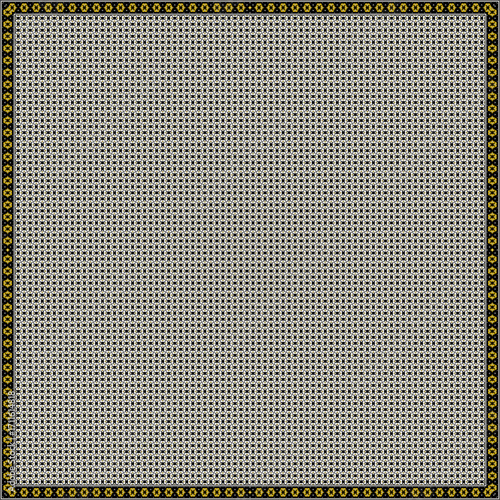 Minimal Black and Grey Geometric Pattern Bandana Scarf Vector Design