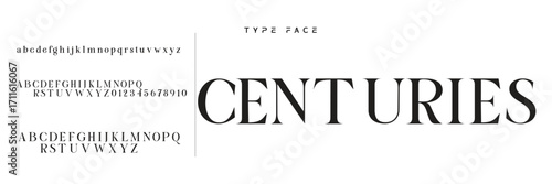 Lettering Minimalist Fashion. Elegant alphabet letters serif font and number. Typography fonts regular uppercase, lowercase.