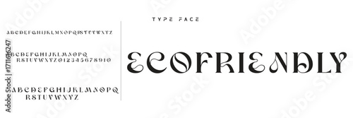 Lettering Minimalist Fashion. Elegant alphabet letters serif font and number. Typography fonts regular uppercase, lowercase.