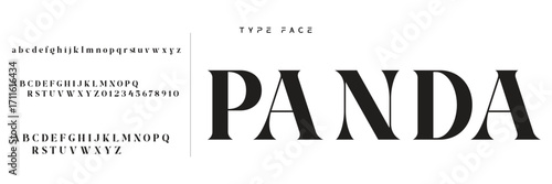 Lettering Minimalist Fashion. Elegant alphabet letters serif font and number. Typography fonts regular uppercase, lowercase.