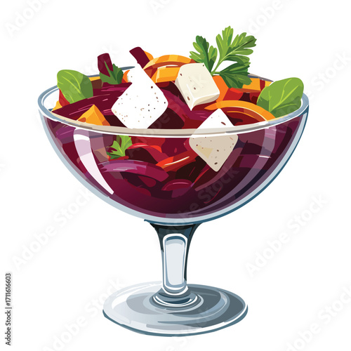 Beetroot Pepper onion Goats cheese Salad french