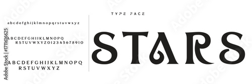 Lettering Minimalist Fashion. Elegant alphabet letters serif font and number. Typography fonts regular uppercase, lowercase.