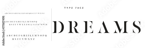 Lettering Minimalist Fashion. Elegant alphabet letters serif font and number. Typography fonts regular uppercase, lowercase.