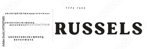 Lettering Minimalist Fashion. Elegant alphabet letters serif font and number. Typography fonts regular uppercase, lowercase.