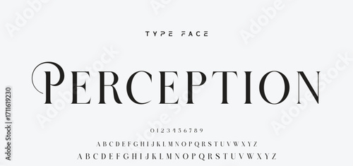 Elegant Font Uppercase and Number. Classic Lettering Minimal Fashion Designs. Typography modern serif fonts regular decorative vintage concept. vector illustration.