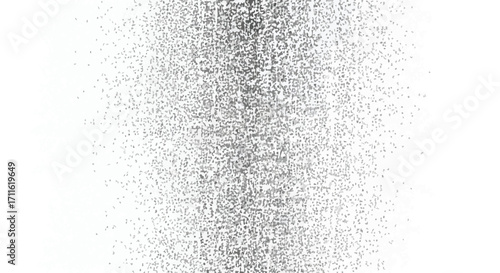 Elegant silver glitter falling gently against a clean white backdrop for sophisticated designs