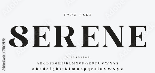 Elegant Font Uppercase and Number. Classic Lettering Minimal Fashion Designs. Typography modern serif fonts regular decorative vintage concept. vector illustration.