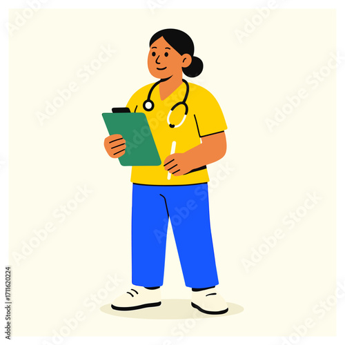 Female Doctor with Clipboard – Healthcare Professional