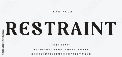 Elegant Font Uppercase and Number. Classic Lettering Minimal Fashion Designs. Typography modern serif fonts regular decorative vintage concept. vector illustration.