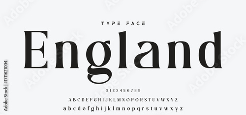 Elegant Font Uppercase and Number. Classic Lettering Minimal Fashion Designs. Typography modern serif fonts regular decorative vintage concept. vector illustration.