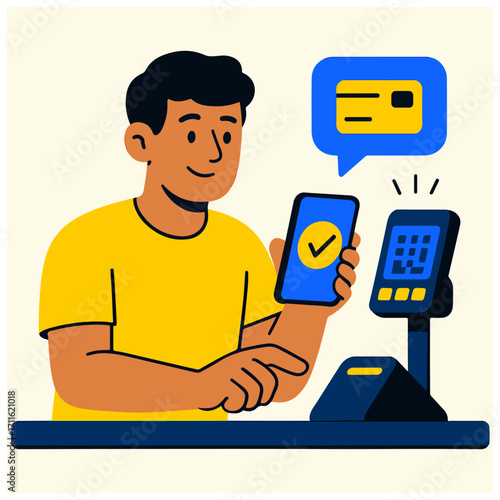 Contactless Payment at POS – Tap to Pay Illustration