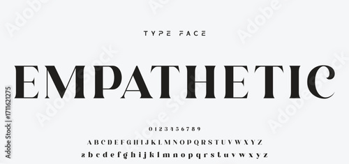 Elegant Font Uppercase and Number. Classic Lettering Minimal Fashion Designs. Typography modern serif fonts regular decorative vintage concept. vector illustration.