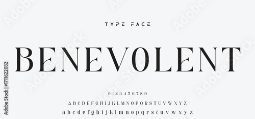 Elegant Font Uppercase and Number. Classic Lettering Minimal Fashion Designs. Typography modern serif fonts regular decorative vintage concept. vector illustration.