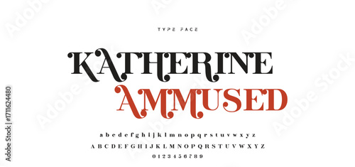 Elegant wedding alphabet letters font and number. Typography luxury classic lettering serif fonts decorative vintage retro concept. vector illustration.