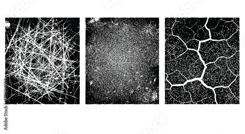 Distressed textures add dynamic visual interest to your designs with cracked and scratched effects
