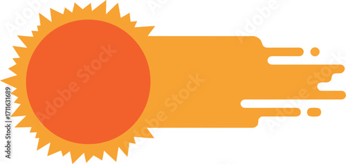 Bright sun rays speeding trailing abstract energy light vector