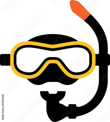 Vibrant snorkel mask scuba gear for underwater adventure vector