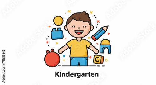 Vektor illustration kindergarten