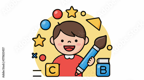 Vektor illustration kindergarten