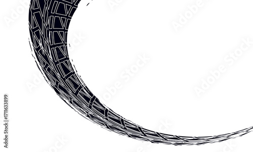 Auto tire tread grunge element. Car and motorcycle tire pattern, wheel tyre tread track. Black tyre print.