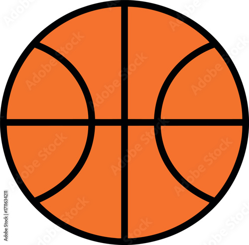 Dynamic basketball action sport icon playful graphic design vector