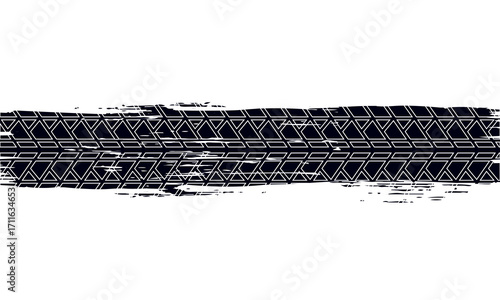 Auto tire tread grunge element. Car and motorcycle tire pattern, wheel tyre tread track. Black tyre print.